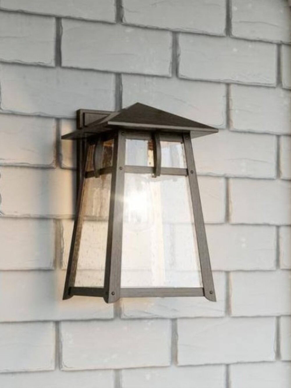 Quoizel Merle Outdoor Wall Lantern Burnished Bronze Industrial Rustic Farmhouse - Picture 3 of 7